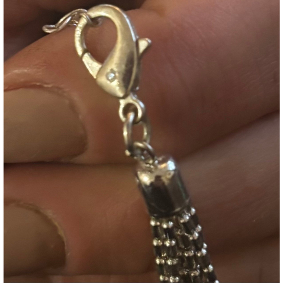 Silpada sterling silver tassel necklace with a lobster clasp - Picture 7 of 7